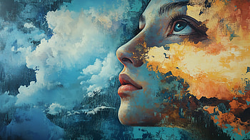 Courageous Spirit: A Stunning Ultra, woman, portrait, cloud, artistic HD wallpaper