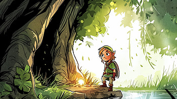 of Link from The Legend of Zelda: Cartoon Style, video game, The Legend of Zelda, Link, cartoon HD wallpaper
