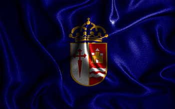 Aranjuez flag, , silk wavy flags, spanish cities, Day of Aranjuez, Flag of Aranjuez, fabric flags, 3D art, Aranjuez, cities of Spain, Aranjuez 3D flag HD wallpaper