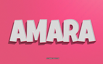 Amara, pink lines background, with names, Amara name, female names, Amara greeting card, line art, with Amara name HD wallpaper