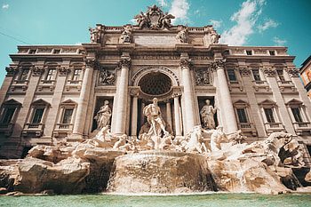 Trevi Fountain in Rome: Stunning Ultra, architecture, trevi fountain, fountain, Rome, Italy HD wallpaper