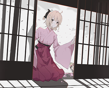 Sakura Saber, Fate/Stay Night, art HD wallpaper