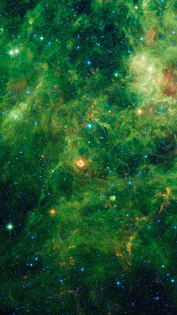 Green Nebula, Galaxy's green glow, Celestial elegance, Cosmic wonder HD phone wallpaper