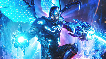 Metallic Marvel Blue Beetle Unleashed , blue-beetle, 2023-movies, movies, superheroes, artist, artwork, digital-art HD wallpaper