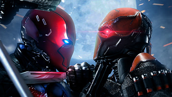 Deathstroke, Red Hood, Robots, Profile view HD wallpaper