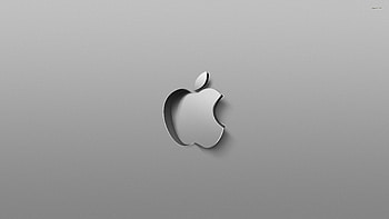 Gray Apple Logo, Subtle backgrounds, Neutral color palette HD wallpaper