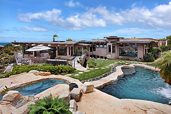 Villa, architecture, house, swimming pool, modern, water, mansion, home HD wallpaper
