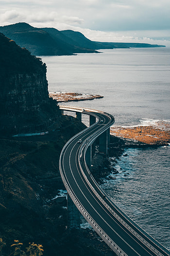 Nature, Sea, Rocks, Road, Sinuous, Winding HD phone wallpaper