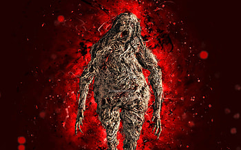 Mama Mold, , red neon lights, Resident Evil, moster, WM-001, Resident Evil 7 Biohazard, Resident Evil characters, Mama Mold Resident Evil HD wallpaper