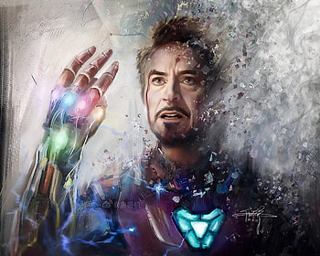 Sacrifice, art, fantasy, comics, iron man, man, luminos, tang maohua, tony stark HD wallpaper