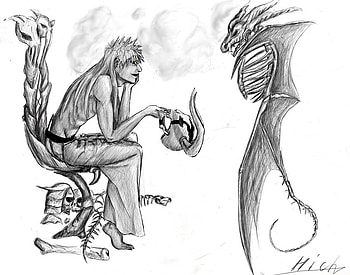 Hichigo and a Demon, bleach, king, hollow, hichigo, vasto lordes, demon HD wallpaper