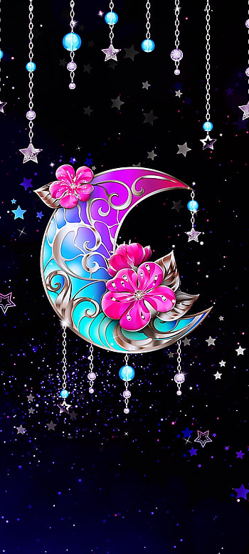 Flower Moon, pink HD phone wallpaper