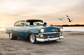 Sports, Chevrolet, Cars, Air, Coupe, 1956, Bel HD wallpaper