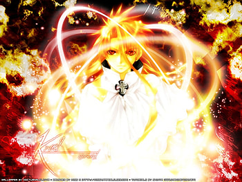 At Peace, white, gentle, dn angel, sparkly, krad, gold, anime, pretty, light, peace, dna HD wallpaper
