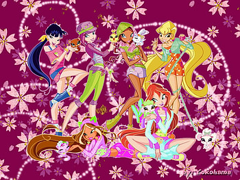 Winx club Love & Pets, belle, milly, chico, pepe, coco, ginger HD wallpaper
