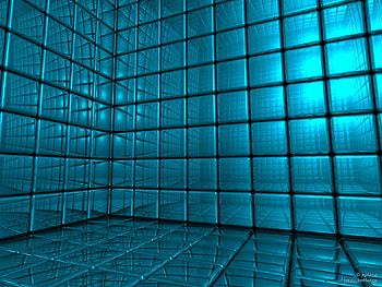 Blue Room, cgi, abstract, 3d, art HD wallpaper