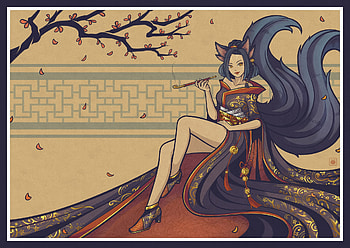 Miqo'te, miqote, fantasy, art, kitsune, girl, kucingkecil, fox HD wallpaper