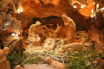 Holy night, night, isus, manger, nativity, holy HD wallpaper