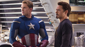 Chris Evans Robert Downey Jr. Steve Rogers Tony Stark The Avengers HD wallpaper