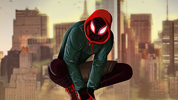 Miles Morales Somewhere, spiderman, superheroes, artwork, digital-art, art, artstation HD wallpaper