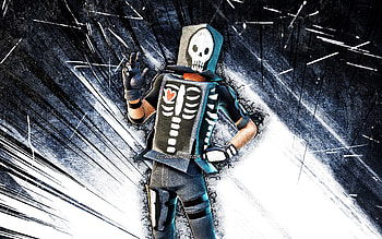 Scare Package Boxer, grunge art, Fortnite Battle Royale, Fortnite characters, blue abstract rays, Scare Package Boxer Skin, Fortnite, Scare Package Boxer Fortnite HD wallpaper