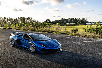 Lamborghini — Midnight Blue Supercar HD wallpaper