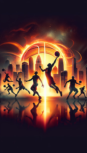 Miami Heat Inspired Basketball for s, Miami Heat, basketball, cityscape, silhouette, Sports HD phone wallpaper