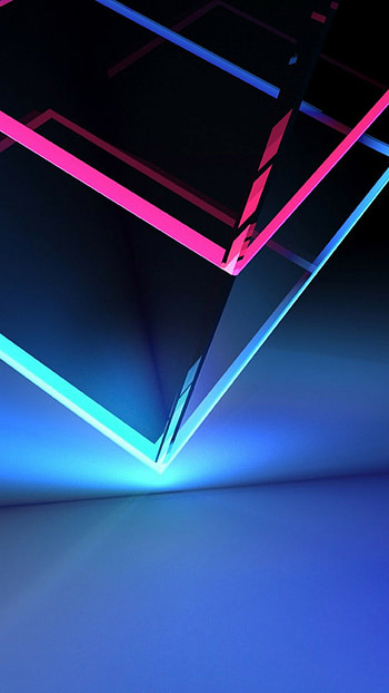 Blue neon , Android , Vibrant glow, Cool design HD phone wallpaper