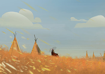 Art, Girl, Attire, Outfit, Traditions, Wigwams HD wallpaper