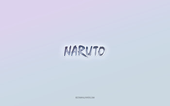 Naruto logo, cut out 3d text, white background, Naruto 3d logo, Naruto emblem, Naruto, embossed logo, Naruto 3d emblem HD wallpaper