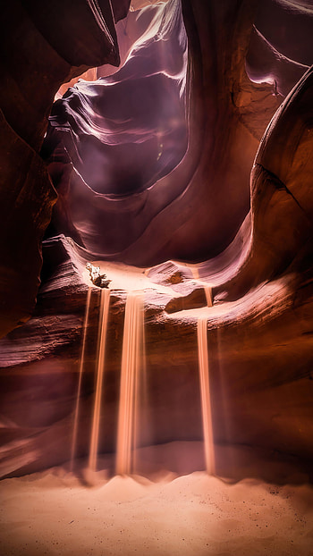 Antelope Canyon lights, Mesmerizing glow, Magical atmosphere, Captivating beauty HD phone wallpaper