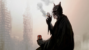 Batman Smoking And Drinking Beer Art, batman, superheroes, artist, artwork, digital-art HD wallpaper