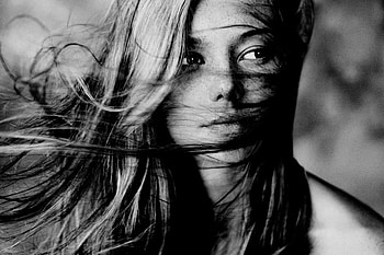PORTRAIT, face, bw, hair, woman, beauty HD wallpaper