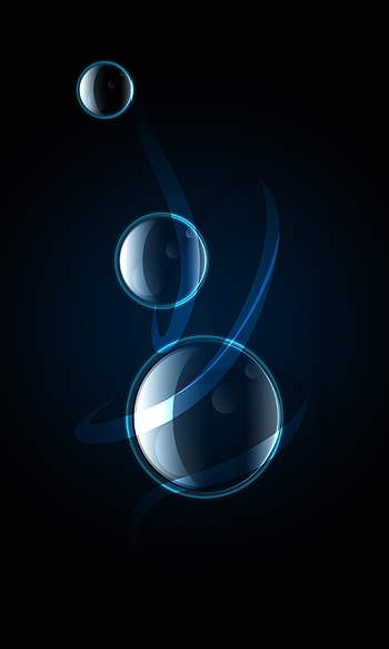 Abstract, Bubbles, Dark, Circles HD phone wallpaper