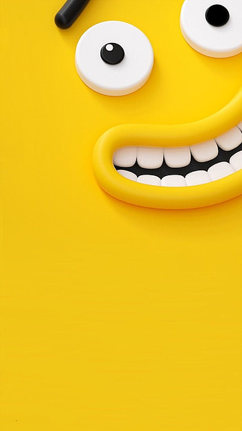 Punch Hole, Smiley Face, funny HD phone wallpaper