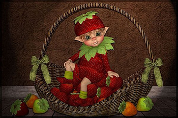 Fruit Boy, basket, fruit, boy, child HD wallpaper