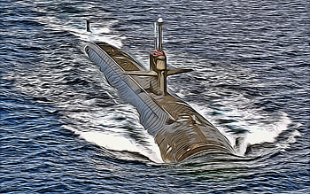 USS Alaska, , vector art, SSBN-732, submarines, United States Navy, US army, abstract ships, battleship, US Navy, Ohio-class, USS Alaska SSBN-732 HD wallpaper