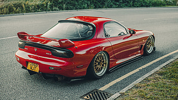 Red Mazda Rx7, mazda-rx7, mazda, cars HD wallpaper