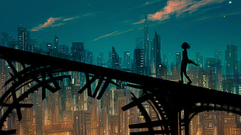 Walking With The Time, alone, walking, artist, artwork, digital-art, deviantart HD wallpaper