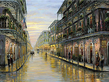 New Beginnings, buildings, new orleans, rain, lights, history, streets, people HD wallpaper