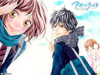 Ao Haru Ride, Anime, Futaba Yoshioka, Kou Mabuchi, Yuri Makita HD wallpaper
