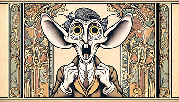 Goofy Ahh Art Nouveau, surreal art, character design, vintage style HD wallpaper