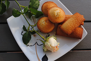 Food, Rose Flower, Rose, Plate, Cupcakes, Muffins HD wallpaper