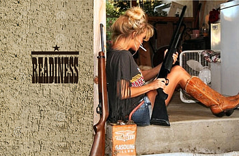 Be Prepared, style, fun, rifles, guns, cowgirls, fashion, girls, women, models, boots, western, female HD wallpaper