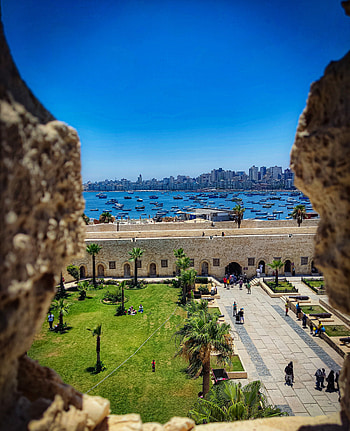 Blue sky, cloud, Egypt, sea HD phone wallpaper