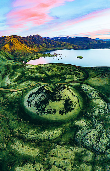 Nature, Mountains, Lake, Iceland, Crater HD phone wallpaper