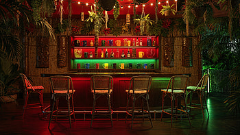 Neon Tiki Lounge —, Neon Lights HD wallpaper