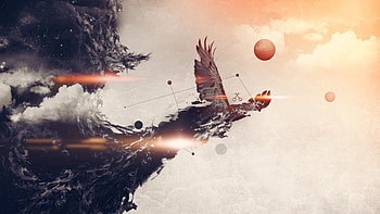 Abstract, Paint, , Drawing, Flight, Wings HD wallpaper