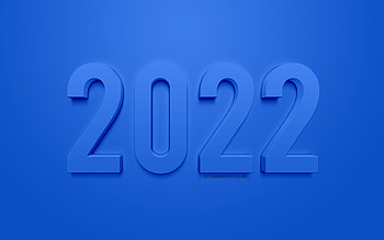 Dark blue 2022 3D background, 2022 New Year, Happy New Year 2022, Dark blue background, 2022 concepts, 2022 background, 2022 3D art, New 2022 Year HD wallpaper