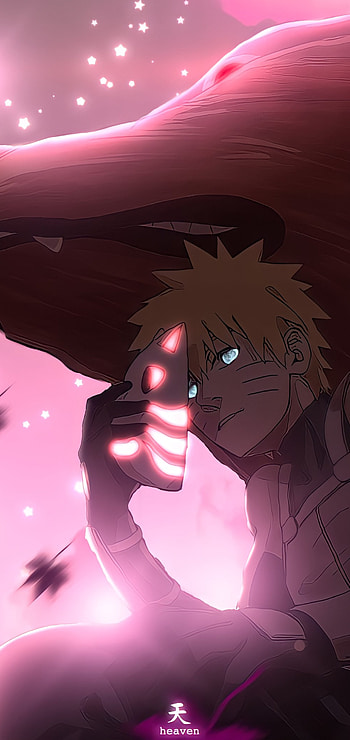 Naruto, aesthetic, red, kurama, magenta, Naruto shippuuden HD phone wallpaper